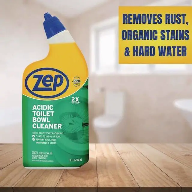 Alt view image 7 of 9 - Zep 32 Oz. Acidic Gel Toilet Bowl Cleaner ZUATBC32