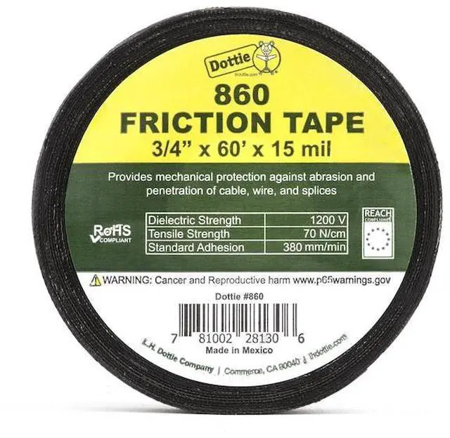 Alt view image 2 of 2 - DOTTIE 860 L.H. Dottie 3/4'' x 60' Friction Tape, 10PK