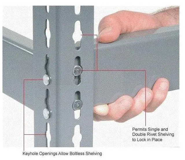 Alt view image 4 of 4 - GLOBAL INDUSTRIAL 790CP100 3' High Angle Post, Gray, 4PK