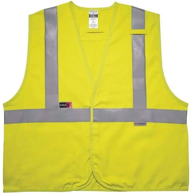 Alt view image 2 of 2 - ERGODYNE 8261FRHL Lime L/XL Hi-Vis FR Safety Vest - Class 2, Dual Compliant