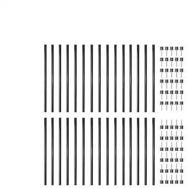 Main image of NUVO IRON CR32 32 in Round Balusters, 3/4 in Diameter, Black, Galvanized Steel,