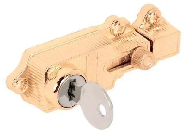 Main image of PRIME-LINE U 9885 Brass Plated Keyed Deadbolt Lock (Single Pack)