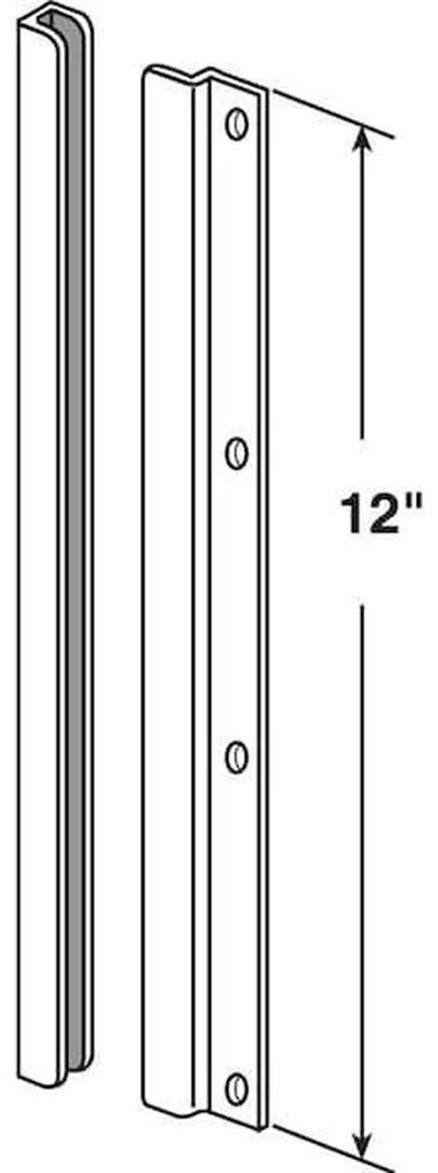 Alt view image 2 of 4 - PRIME-LINE U 9513 12 in. Gray Painted Steel Constructed Latch Shield, For