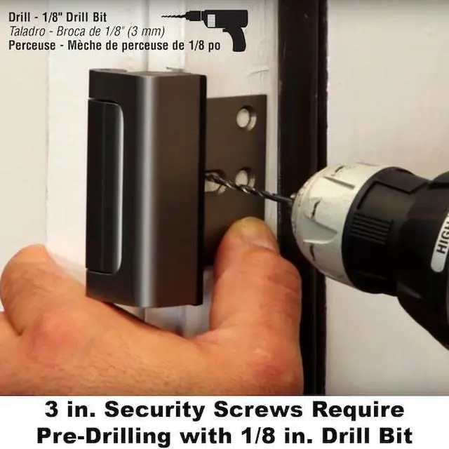 Alt view image 3 of 4 - PRIME-LINE U 11126 Door Reinforcement Lock, 3 in. Stop, Aluminum Construction,