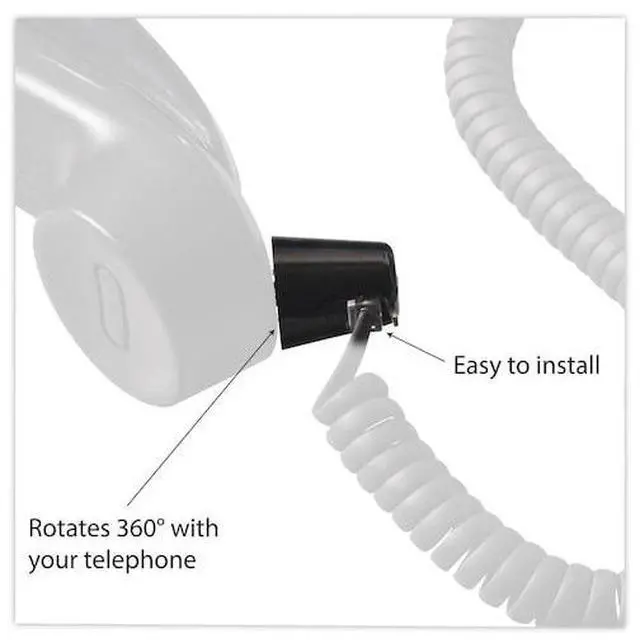 Alt view image 15 of 19 - Softalk Twisstop Rotating Phone Cord Detangler, Black 1501