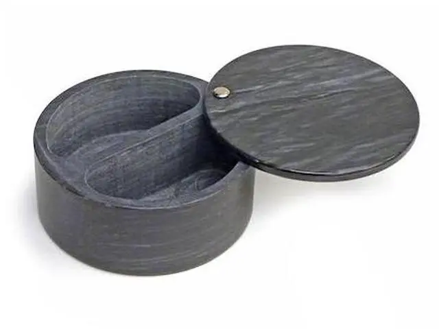 Alt view image 7 of 7 - RSVP Marble Dual Bin Salt Keeper