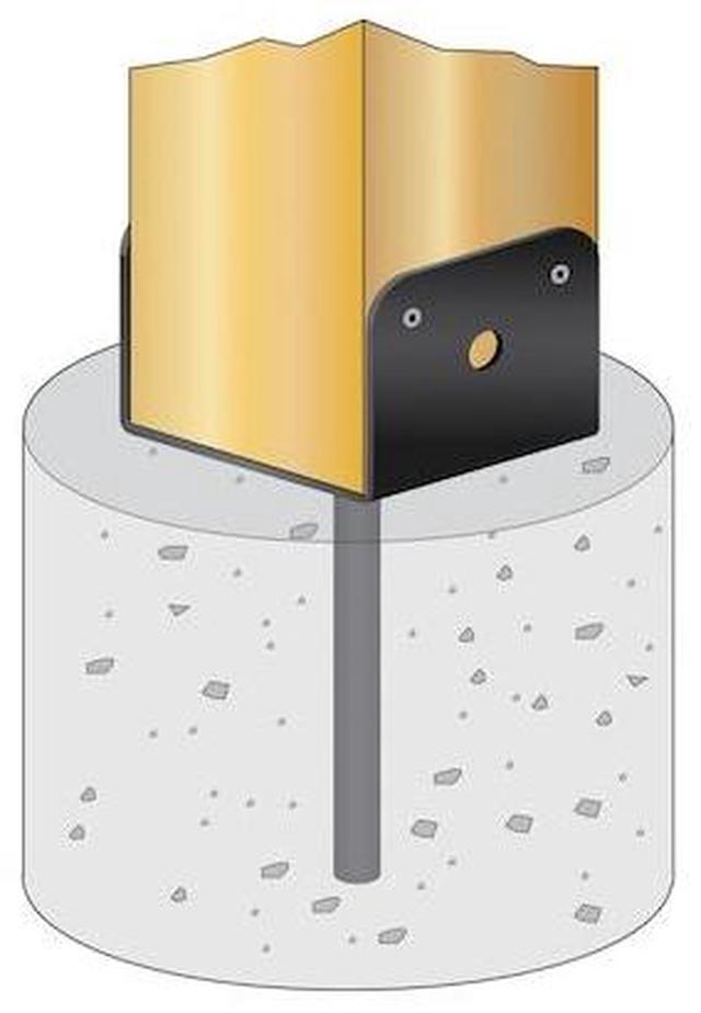 Alt view image 9 of 9 - Post Support Saddle Bracket Holder for 3.5"x3.5" Posts, Galvanized Steel Powder Coated Black - DSB4