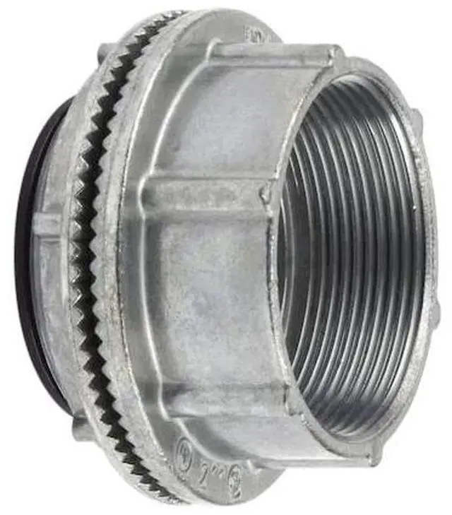 Main image of DOTTIE WTH400 Conduit Fitting Hub, 4 in, Threaded, Zinc Alloy, PVC Coated