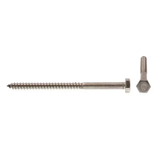 Alt view image 4 of 4 - PRIME-LINE 9055268 Hex Lag Screw 1/4in X 4in Grade 18-8 Stainless Steel 15PK