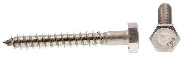 Alt view image 4 of 5 - Prime-Line 9055040 Hex Lag Screws, 1/4 in. X 2 in., Grade 18-8 Stainless Steel, 25-Pack