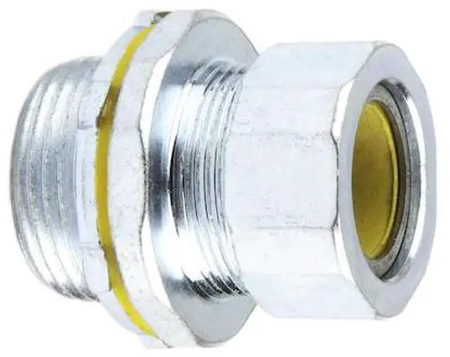 Main image of DOTTIE SR100B750 L.H. Dottie 1'' Steel Strain Relief Connector (Yellow