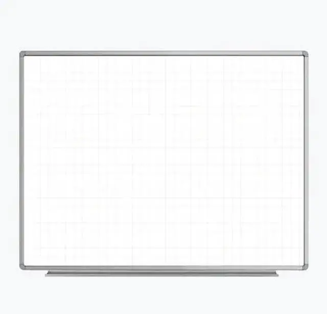 Alt view image 2 of 9 - Luxor 48" x 36" Wall-Mounted Magnetic Ghost Grid Whiteboard