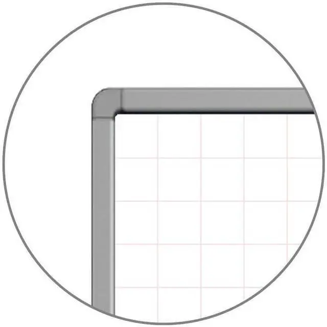 Alt view image 9 of 9 - Luxor 48" x 36" Wall-Mounted Magnetic Ghost Grid Whiteboard