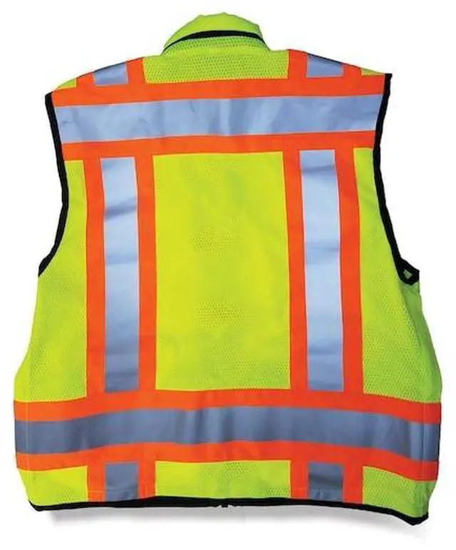Alt view image 2 of 2 - SITEPRO 23-750-FL-L Vest-Premium Surveyor-Flo-Lime