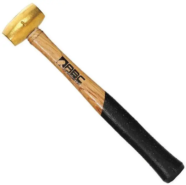 Alt view image 6 of 8 - ABC Hammers ABC1BW 1 Lb. Brass Hammer With 12 In. Wood Handle
