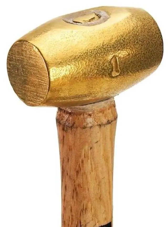 Alt view image 5 of 8 - ABC Hammers ABC1BW 1 Lb. Brass Hammer With 12 In. Wood Handle