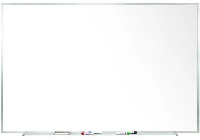Alt view image 6 of 6 - Ghent M1-34-1 Magnetic Porcelain Whiteboard with Aluminum Frame - 48.5" x 36.5" - White Surface, Satin Aluminum Frame
