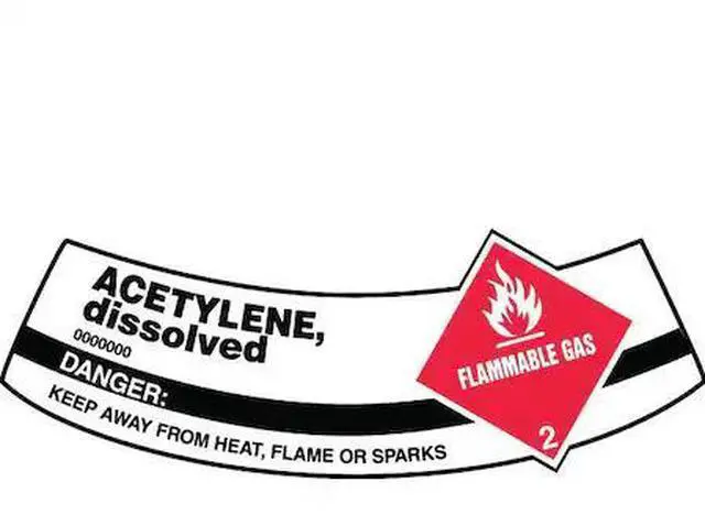 Alt view image 3 of 3 - ACCUFORM MCSLACR Cylinder Label,5-1/4x2 In.,Acetylene
