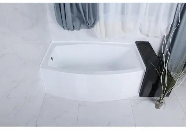Alt view image 3 of 3 - AQUA EDEN VTDR603022L Alcove Bathtubs, 60 L, 35 W, White, Acrylic