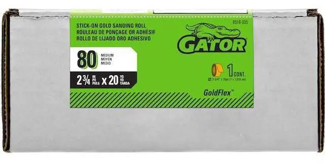 Alt view image 4 of 4 - GATOR FINISHING 8516035 PSA Abrasive Roll,60 ft.,80 G