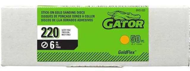 Alt view image 2 of 2 - GATOR FINISHING 8445035 PSA Sanding Disc,6 In.,220 G,PK50