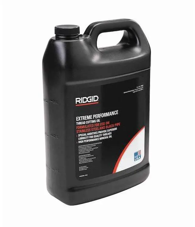 Alt view image 7 of 8 - Ridgid Liquid Cutting Oil, Base Oil : Mineral, 1 gal. Jug Amber   74012