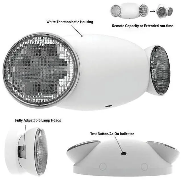 Alt view image 4 of 4 - Hubbell Lighting - Compass Emergency Light  Includes Remote Capacity CU2RC