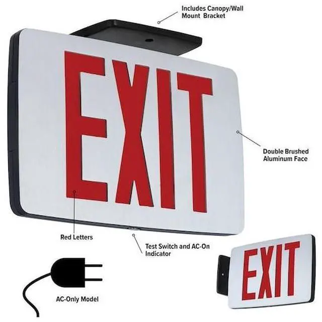 Alt view image 5 of 5 - Hubbell Lighting - Compass Ext Sgn,Alum,Blk,11 39/64in,1W  CCESGE