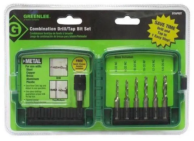 Alt view image 4 of 8 - GREENLEE DTAPKITM Drill/Tap/Countersink Set,Metric,6 Pc