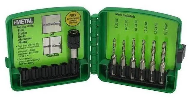Alt view image 7 of 8 - GREENLEE DTAPKITM Drill/Tap/Countersink Set,Metric,6 Pc
