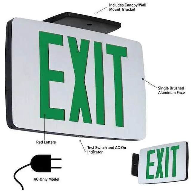 Alt view image 6 of 6 - Hubbell Lighting - Compass Ext Sgn,Alum,Blac,11 39/64in,1W  CCEDRE