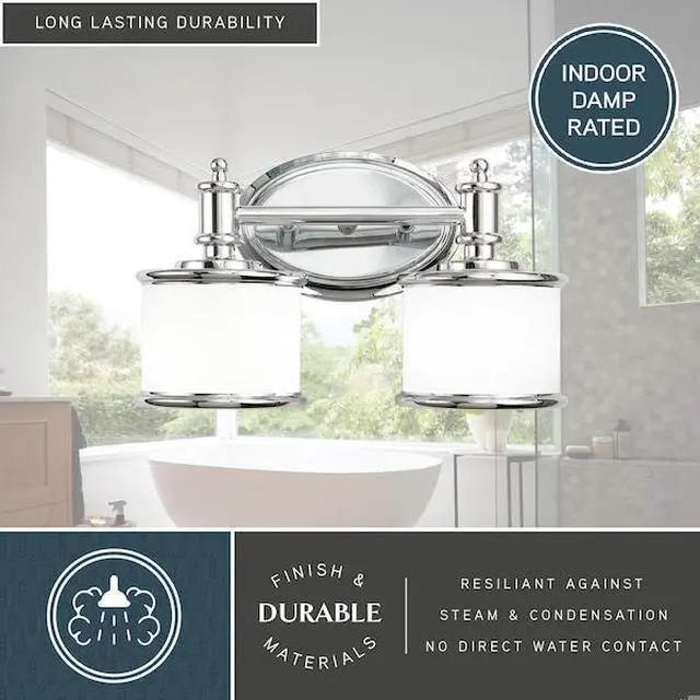 Alt view image 12 of 15 - Vaxcel Carlisle 2L Vanity Light Chrome - CR-VLU002CH