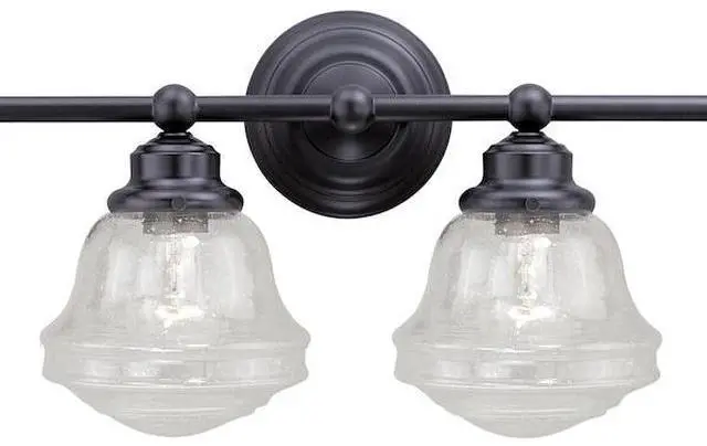 Alt view image 3 of 7 - VAXCEL W0191 Huntley 4 Light Bronze Farmhouse Schoolhouse Bathroom Vanity