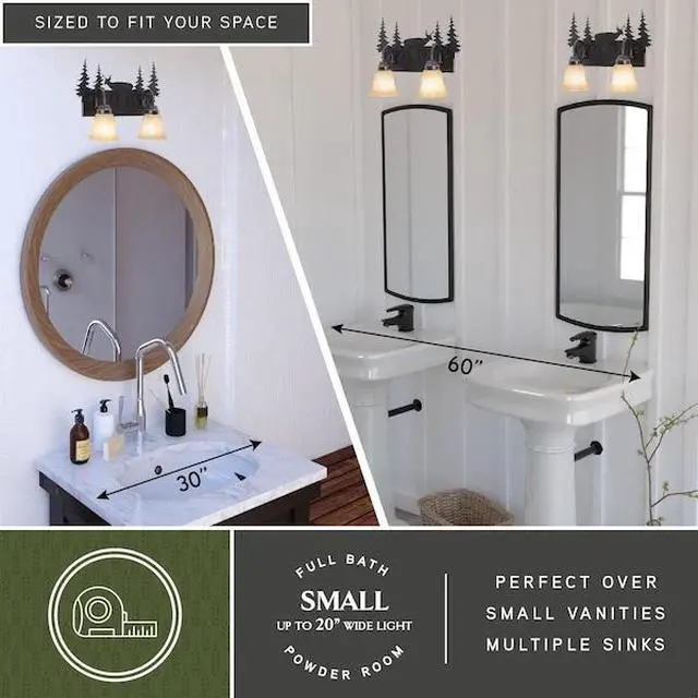 Alt view image 9 of 10 - Vaxcel Bryce 2L Vanity Burnished Bronze - VL55402BBZ