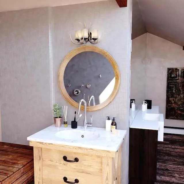 Alt view image 7 of 7 - VAXCEL W0046 Yoho 3 Light Bronze Rustic Antler Bathroom Vanity Fixture