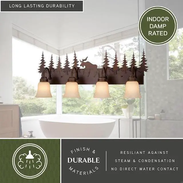 Alt view image 6 of 7 - VAXCEL VL55604BBZ Yellowstone 4L Vanity Bronze