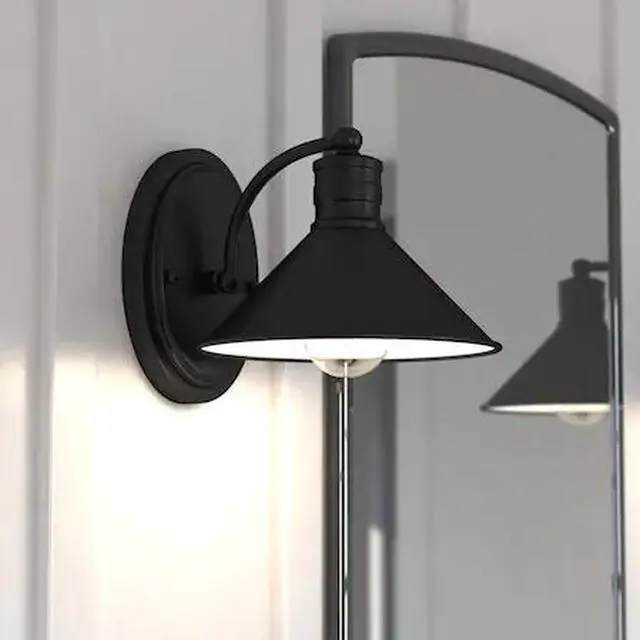 Main image of VAXCEL W0283 Akron 1 Light Bronze Farmhouse Barn Bathroom Wall Fixture