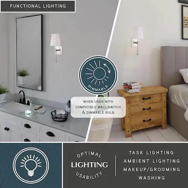 Main image of VAXCEL W0247 Ritz 1L Vanity Satin Nickel