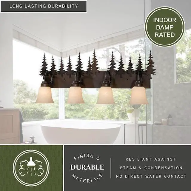 Alt view image 8 of 13 - Vaxcel Yosemite 4L Vanity Burnished Bronze - VL55504BBZ