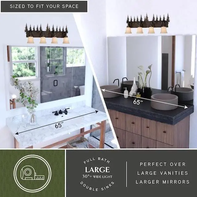 Alt view image 12 of 13 - Vaxcel Yosemite 4L Vanity Burnished Bronze - VL55504BBZ