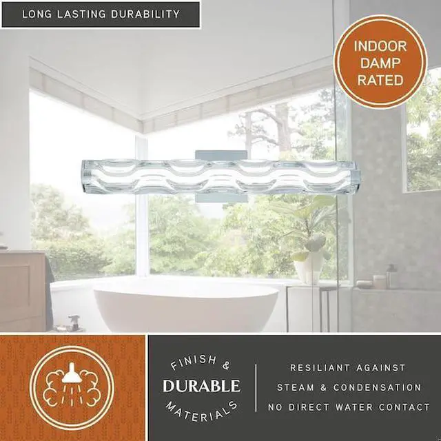 Alt view image 6 of 7 - VAXCEL W0359 Marseille 24-in. W LED Vanity, chrome finish