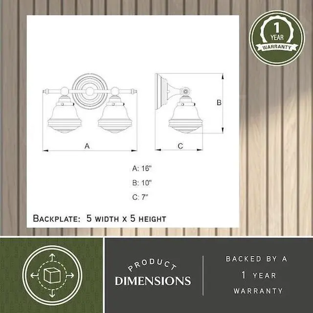 Alt view image 4 of 9 - huntley 2 light bronze farmhouse schoolhouse bathroom vanity fixture