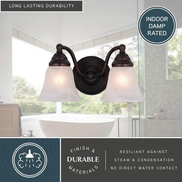 Alt view image 5 of 5 - VAXCEL VL35122OBB Standford 2L Vanity Bronze