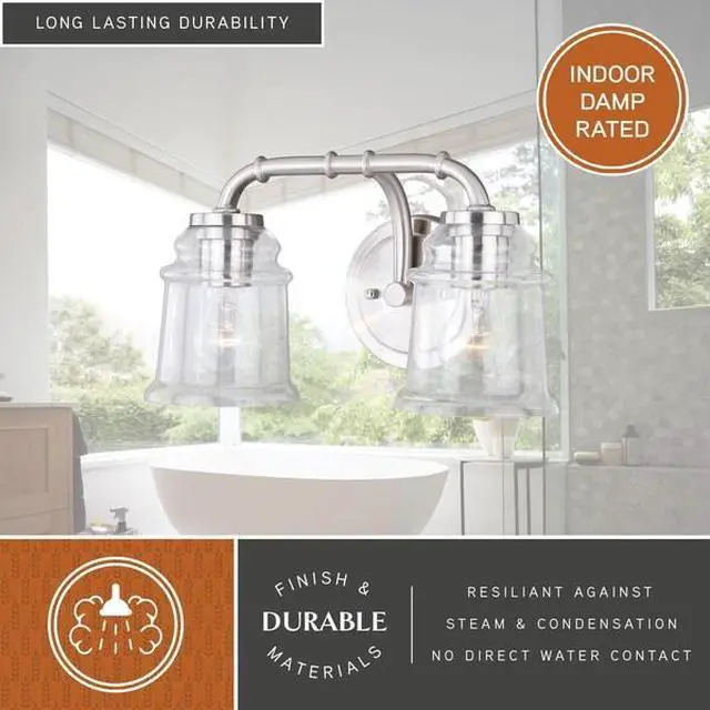 Alt view image 4 of 7 - VAXCEL W0240 Toledo 2L Vanity Satin Nickel