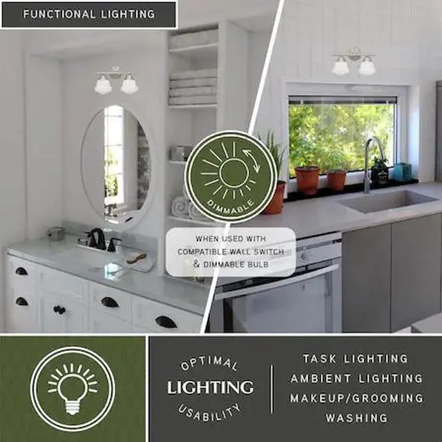 Main image of VAXCEL W0169 Huntley 2L Vanity Satin Nickel