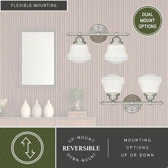 Alt view image 7 of 9 - VAXCEL W0169 Huntley 2L Vanity Satin Nickel