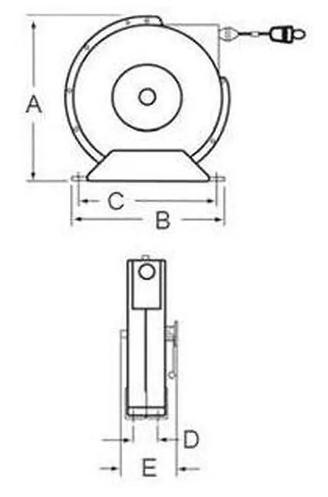 Alt view image 2 of 3 - REELCRAFT G 3050 Y Cable Reel,Spring,50 ft,Red,HD