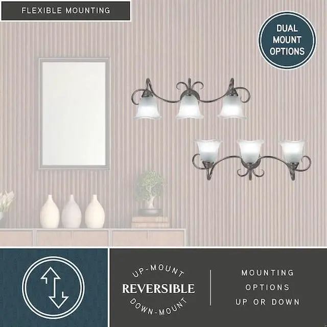Alt view image 8 of 11 - Vaxcel Bella 3L Vanity Light Brushed Nickel - BL-VLD003BN