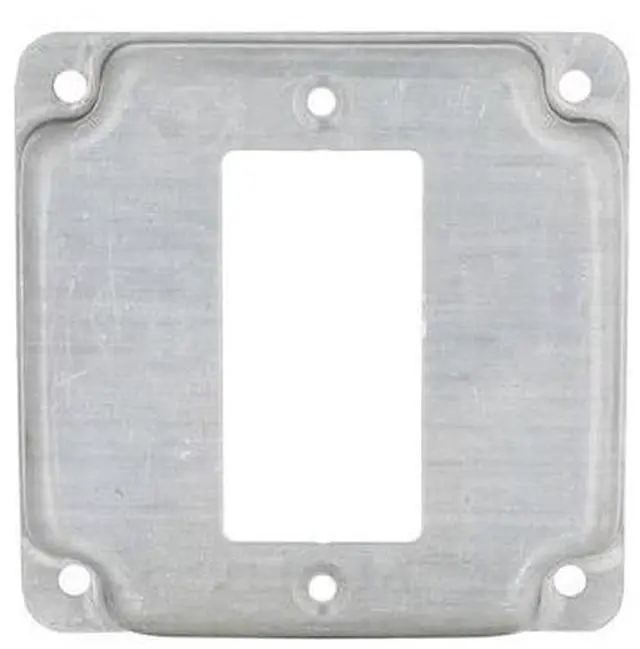 Alt view image 8 of 10 - Raco Electrical Box Cover,Square,GFCI,1Gang  808C