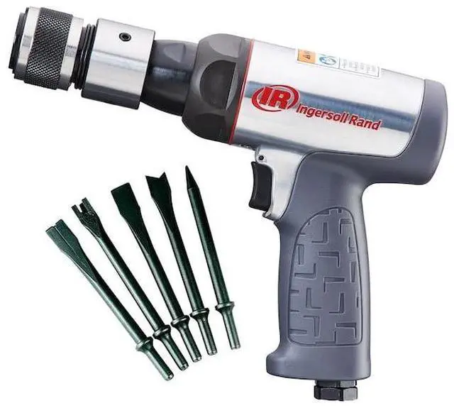 Alt view image 9 of 11 - Ingersoll Rand 122MAXK - Vibration Reduced Short Barrel Air Hammer w/ 5 Chisels